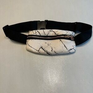 Marble Print Belt Bag Running Fanny Pack Adjustable Waist Purse